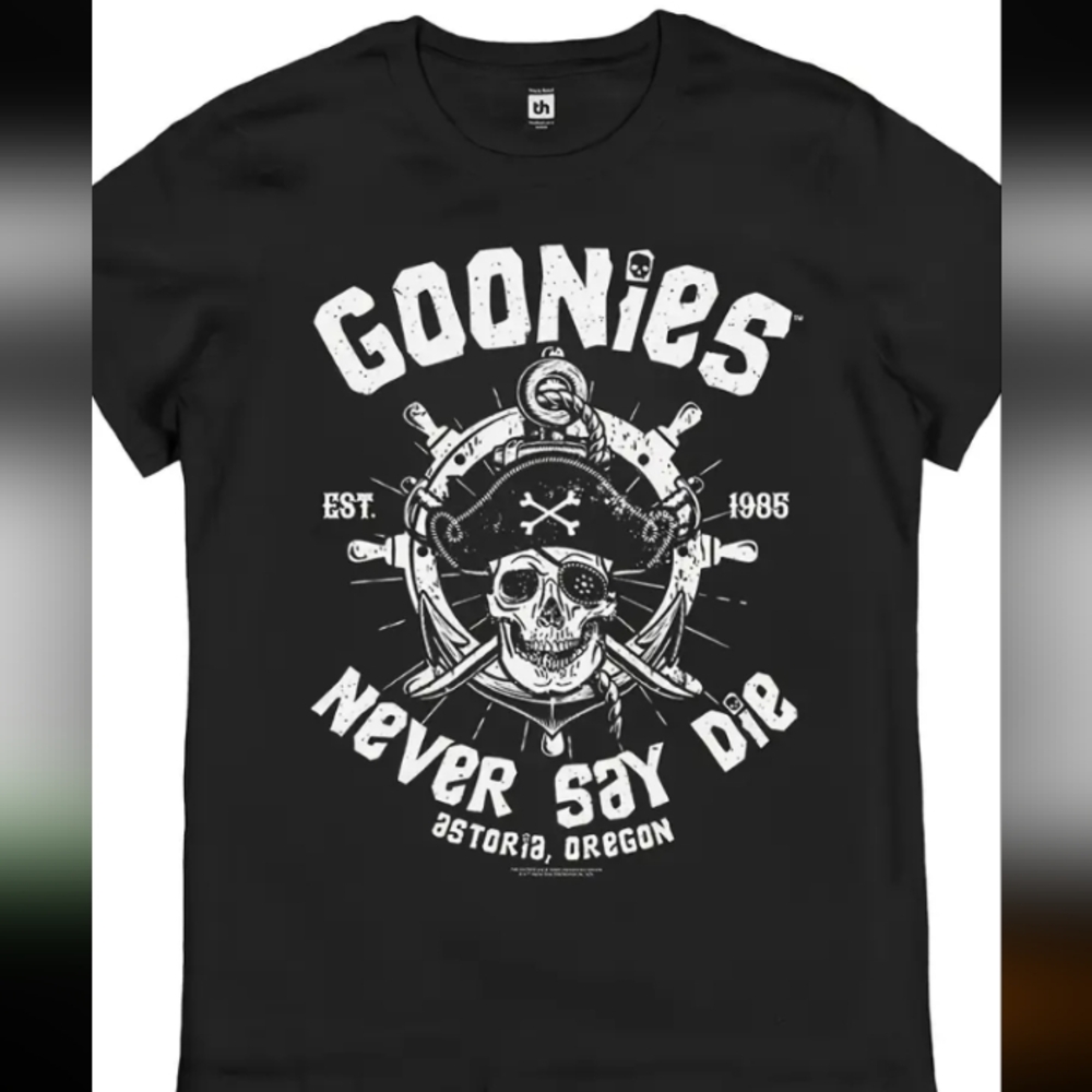 Goonies 'Never Say Die' Graphic T‑Shirt - Black